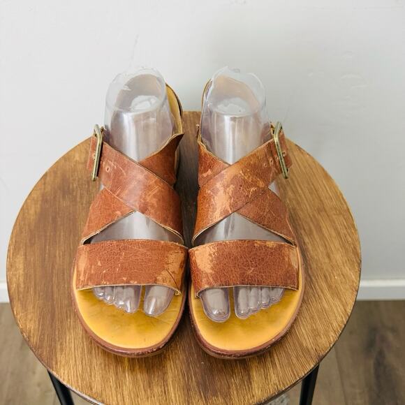 Kork-ease Nara Tan Leather Strappy Flat Sandals Women’s Size 7 - Picture 3 of 11